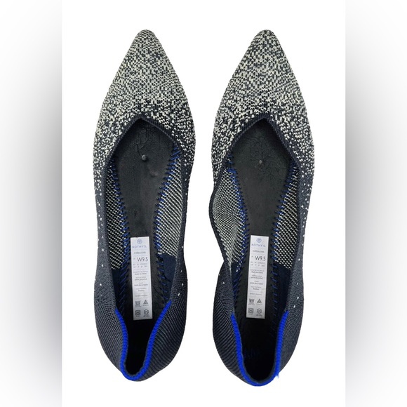 Rothy's Retired Slate Twilight Metallic The Point Flats Pointed Toe W 9.5 - Picture 8 of 11